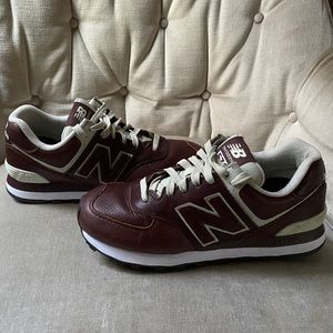 COPY - Brown Leather New Balance 574 shoes
